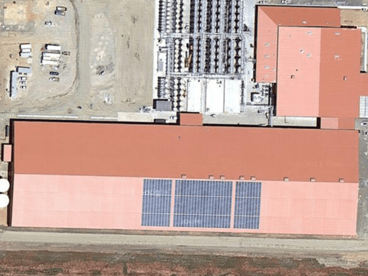 Satellite view of the completed installation